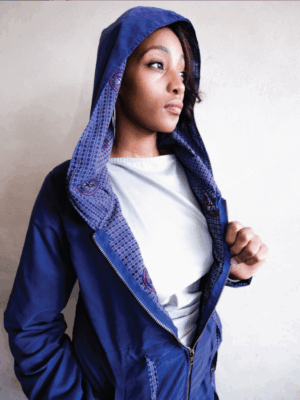 Women's Lined Parka Jacket - Blue